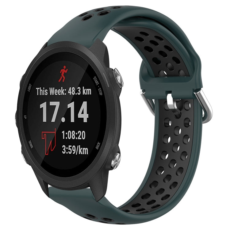20mm Perforated Breathable Sports Silicone Watch Band, For Garmin Forerunner 245, For Garmin Forerunner 245 Music, For Garmin Forerunner 645