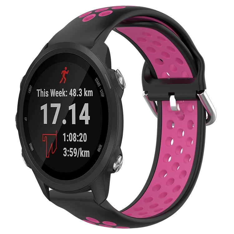 20mm Perforated Breathable Sports Silicone Watch Band, For Garmin Forerunner 245, For Garmin Forerunner 245 Music, For Garmin Forerunner 645