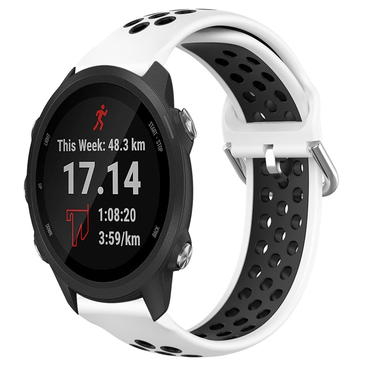 20mm Perforated Breathable Sports Silicone Watch Band, For Garmin Forerunner 245, For Garmin Forerunner 245 Music, For Garmin Forerunner 645