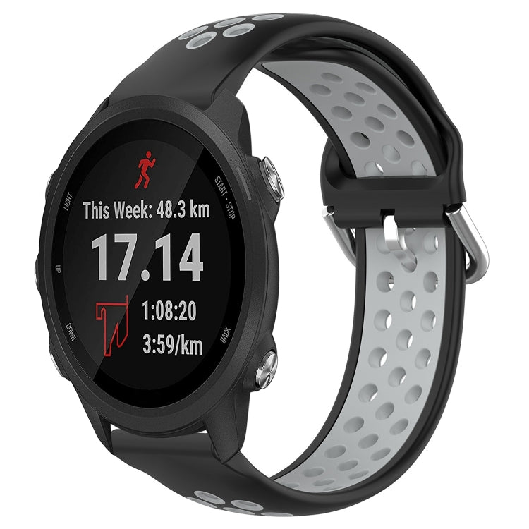 20mm Perforated Breathable Sports Silicone Watch Band, For Garmin Forerunner 245, For Garmin Forerunner 245 Music, For Garmin Forerunner 645