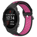 20mm Perforated Breathable Sports Silicone Watch Band, For Garmin Forerunner 245, For Garmin Forerunner 245 Music, For Garmin Forerunner 645