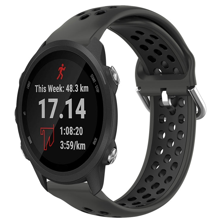 20mm Perforated Breathable Sports Silicone Watch Band, For Garmin Forerunner 245, For Garmin Forerunner 245 Music, For Garmin Forerunner 645
