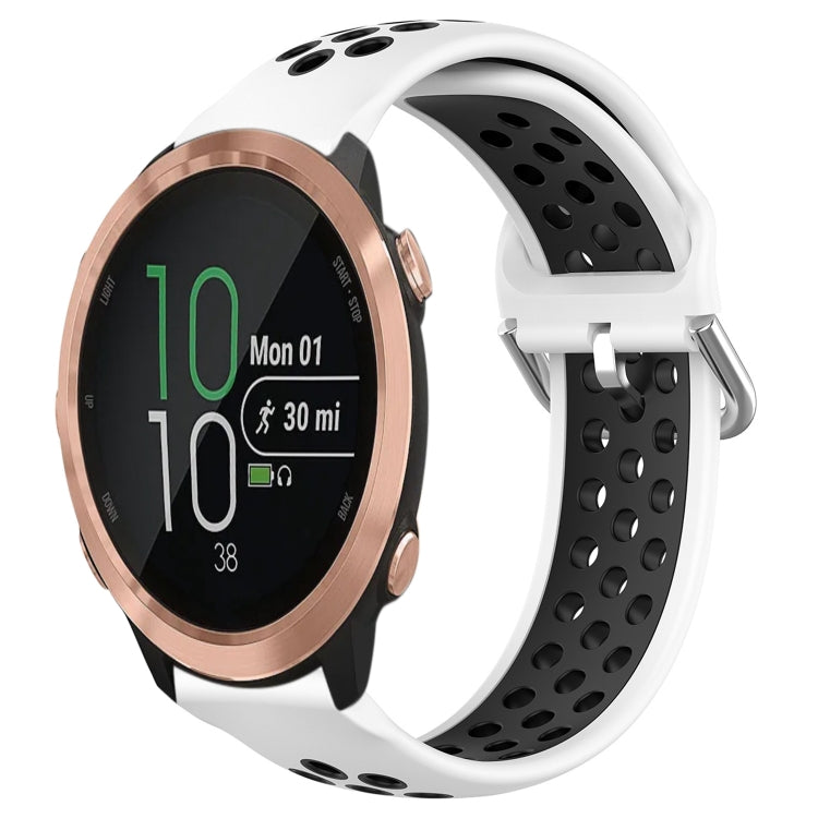 20mm Perforated Breathable Sports Silicone Watch Band, For Garmin Forerunner 245, For Garmin Forerunner 245 Music, For Garmin Forerunner 645