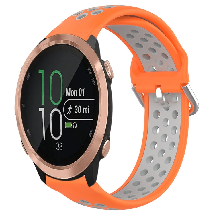 20mm Perforated Breathable Sports Silicone Watch Band, For Garmin Forerunner 245, For Garmin Forerunner 245 Music, For Garmin Forerunner 645