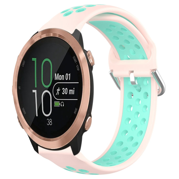 20mm Perforated Breathable Sports Silicone Watch Band, For Garmin Forerunner 245, For Garmin Forerunner 245 Music, For Garmin Forerunner 645