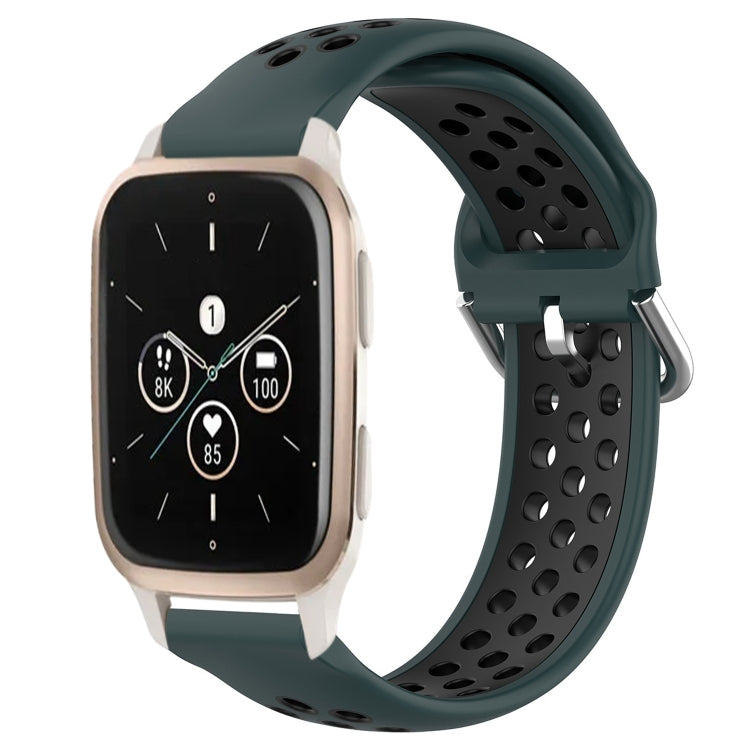 20mm Perforated Breathable Sports Silicone Watch Band, For Garmin Forerunner 645 Music, For Garmin Forerunner Sq2, For Garmin Forerunner Sq2 Music