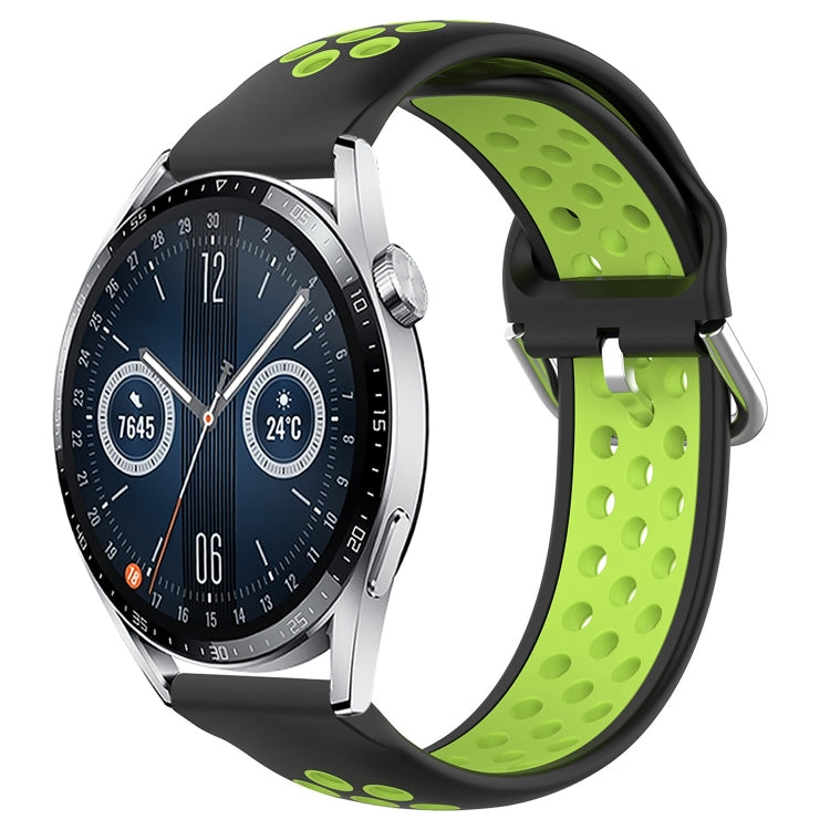 22mm Perforated Breathable Sports Silicone Watch Band, For Huawei Watch GT3 46mm, For Huawei Watch GT Runner, For Huawei Watch 3