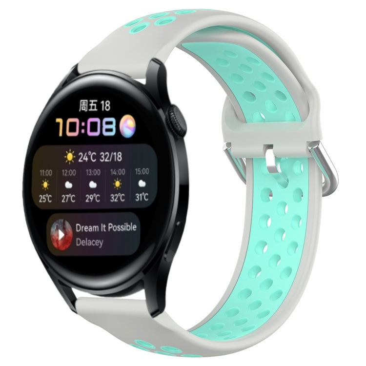 22mm Perforated Breathable Sports Silicone Watch Band, For Huawei Watch GT3 46mm, For Huawei Watch GT Runner, For Huawei Watch 3