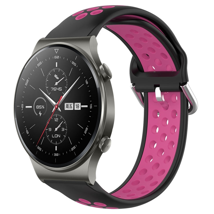 22mm Perforated Breathable Sports Silicone Watch Band, For Huawei Watch 3 Pro, For Huawei GT2 Pro, For Honor Watch GS 3