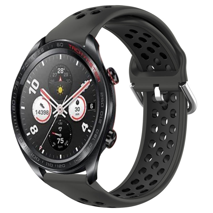 22mm Perforated Breathable Sports Silicone Watch Band, For Honor Watch GS Pro, For Honor Magic Watch 2 46mm, For Honor Watch Dream
