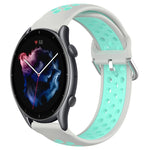 22mm Perforated Breathable Sports Silicone Watch Band, For Amazfit GTR 3 Pro, For Amazfit GTR 2e, For Amazfit GTR 2