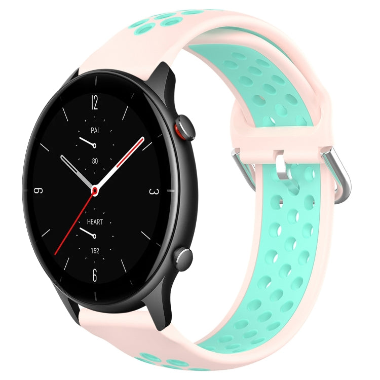 22mm Perforated Breathable Sports Silicone Watch Band, For Amazfit GTR 3 Pro, For Amazfit GTR 2e, For Amazfit GTR 2
