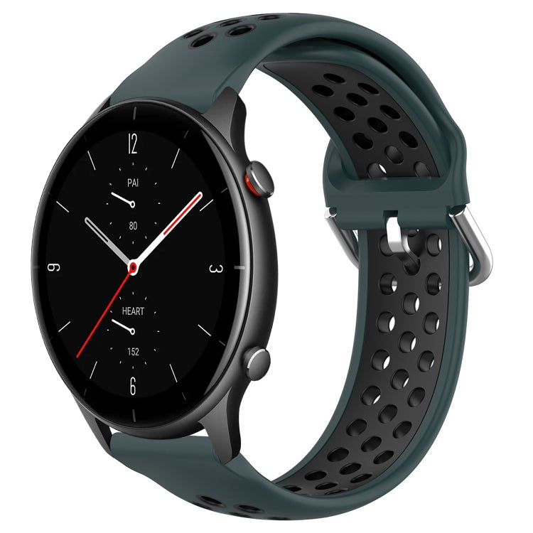 22mm Perforated Breathable Sports Silicone Watch Band, For Amazfit GTR 3 Pro, For Amazfit GTR 2e, For Amazfit GTR 2