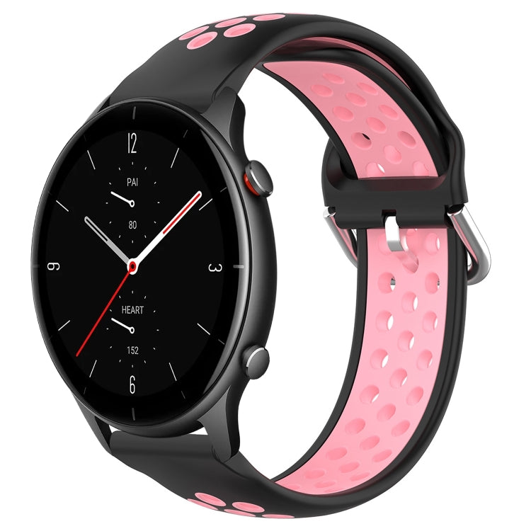 22mm Perforated Breathable Sports Silicone Watch Band, For Amazfit GTR 3 Pro, For Amazfit GTR 2e, For Amazfit GTR 2