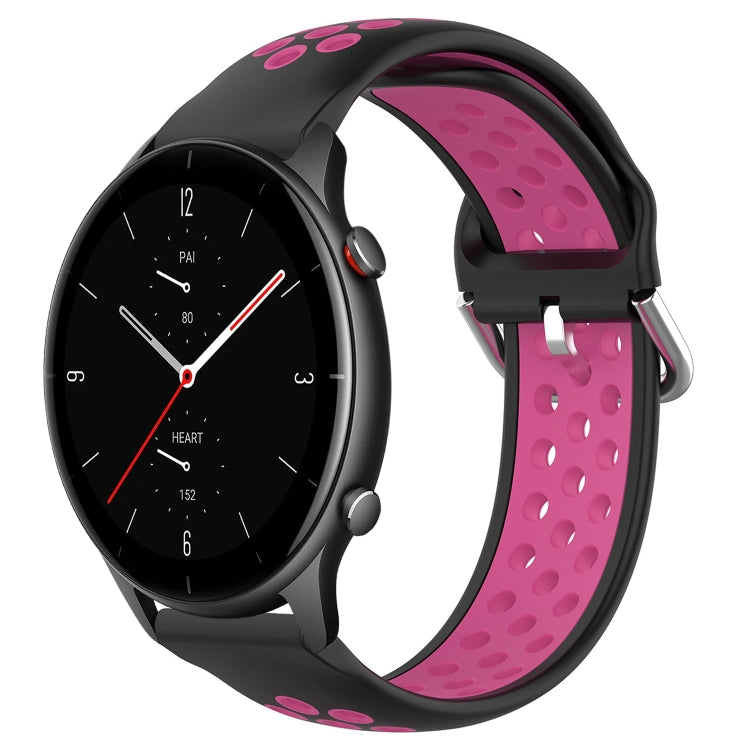 22mm Perforated Breathable Sports Silicone Watch Band, For Amazfit GTR 3 Pro, For Amazfit GTR 2e, For Amazfit GTR 2