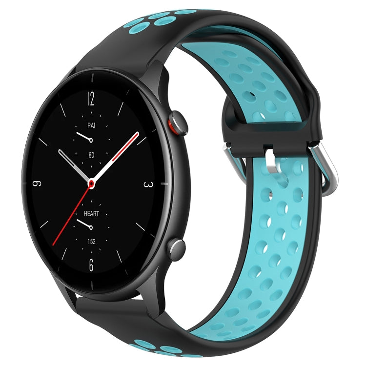 22mm Perforated Breathable Sports Silicone Watch Band, For Amazfit GTR 3 Pro, For Amazfit GTR 2e, For Amazfit GTR 2