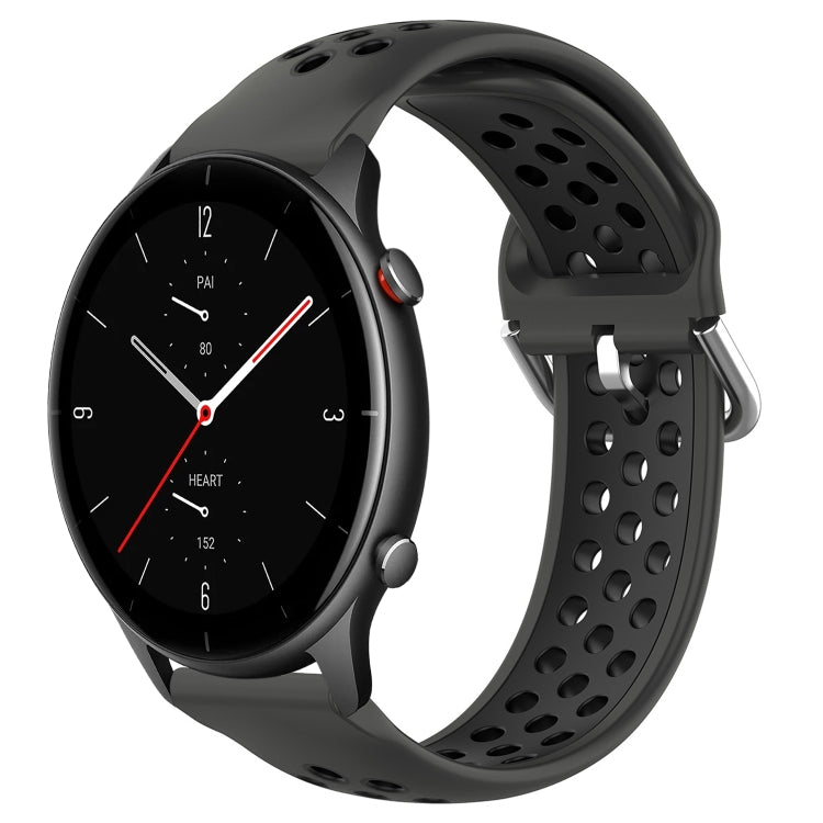 22mm Perforated Breathable Sports Silicone Watch Band, For Amazfit GTR 3 Pro, For Amazfit GTR 2e, For Amazfit GTR 2