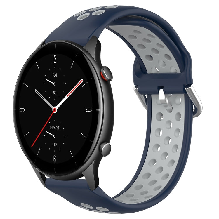 22mm Perforated Breathable Sports Silicone Watch Band, For Amazfit GTR 3 Pro, For Amazfit GTR 2e, For Amazfit GTR 2