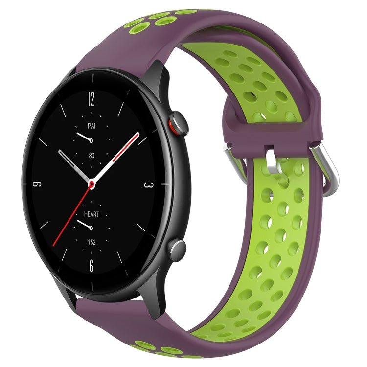 22mm Perforated Breathable Sports Silicone Watch Band, For Amazfit GTR 3 Pro, For Amazfit GTR 2e, For Amazfit GTR 2