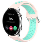 22mm Perforated Breathable Sports Silicone Watch Band, For Amazfit GTR 3 Pro, For Amazfit GTR 2e, For Amazfit GTR 2