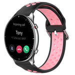22mm Perforated Breathable Sports Silicone Watch Band, For Amazfit GTR 3 Pro, For Amazfit GTR 2e, For Amazfit GTR 2