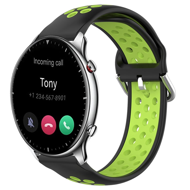22mm Perforated Breathable Sports Silicone Watch Band, For Amazfit GTR 3 Pro, For Amazfit GTR 2e, For Amazfit GTR 2
