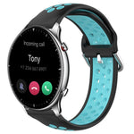 22mm Perforated Breathable Sports Silicone Watch Band, For Amazfit GTR 3 Pro, For Amazfit GTR 2e, For Amazfit GTR 2