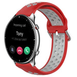 22mm Perforated Breathable Sports Silicone Watch Band, For Amazfit GTR 3 Pro, For Amazfit GTR 2e, For Amazfit GTR 2
