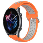 22mm Perforated Breathable Sports Silicone Watch Band, For Amazfit 3, For Amazfit GTR 47mm