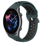 22mm Perforated Breathable Sports Silicone Watch Band, For Amazfit 3, For Amazfit GTR 47mm