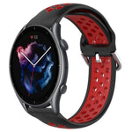 22mm Perforated Breathable Sports Silicone Watch Band, For Amazfit 3, For Amazfit GTR 47mm