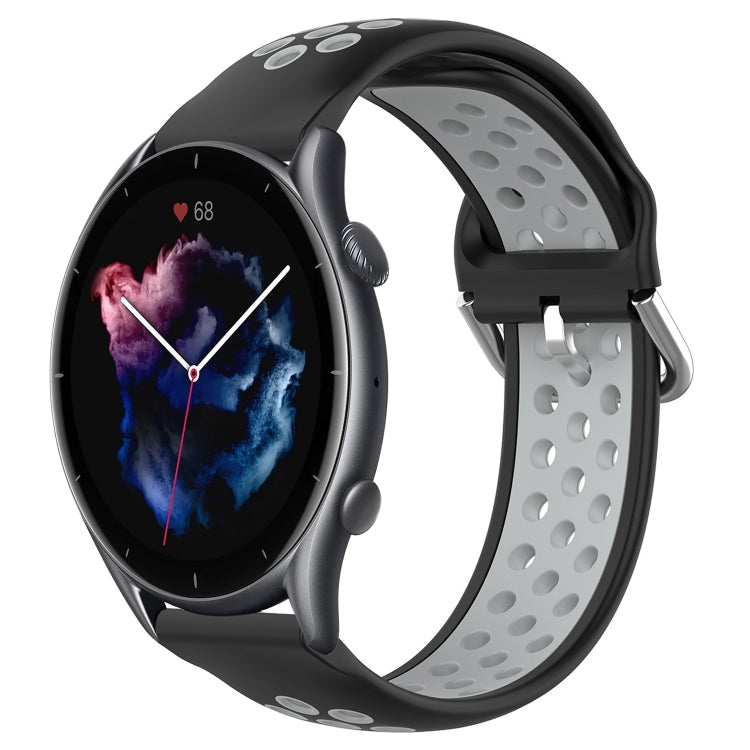 22mm Perforated Breathable Sports Silicone Watch Band, For Amazfit 3, For Amazfit GTR 47mm