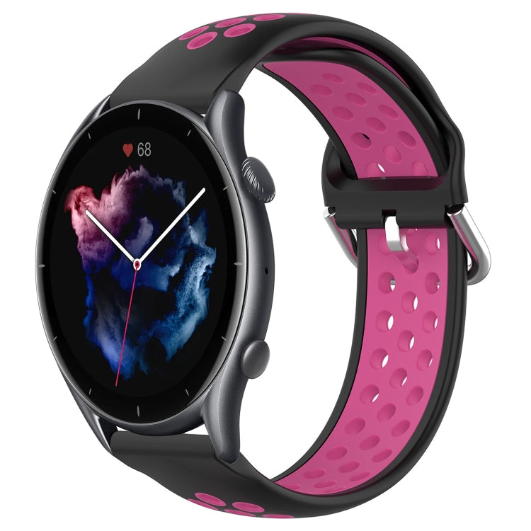 22mm Perforated Breathable Sports Silicone Watch Band, For Amazfit 3, For Amazfit GTR 47mm