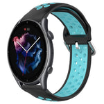 22mm Perforated Breathable Sports Silicone Watch Band, For Amazfit 3, For Amazfit GTR 47mm