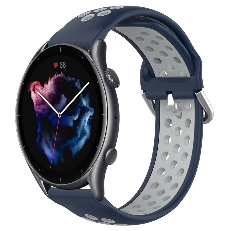 22mm Perforated Breathable Sports Silicone Watch Band, For Amazfit 3, For Amazfit GTR 47mm