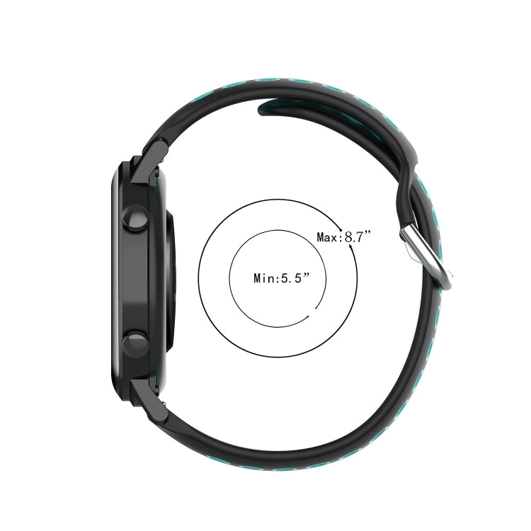 22mm Perforated Breathable Sports Silicone Watch Band, For Amazfit 3, For Amazfit GTR 47mm