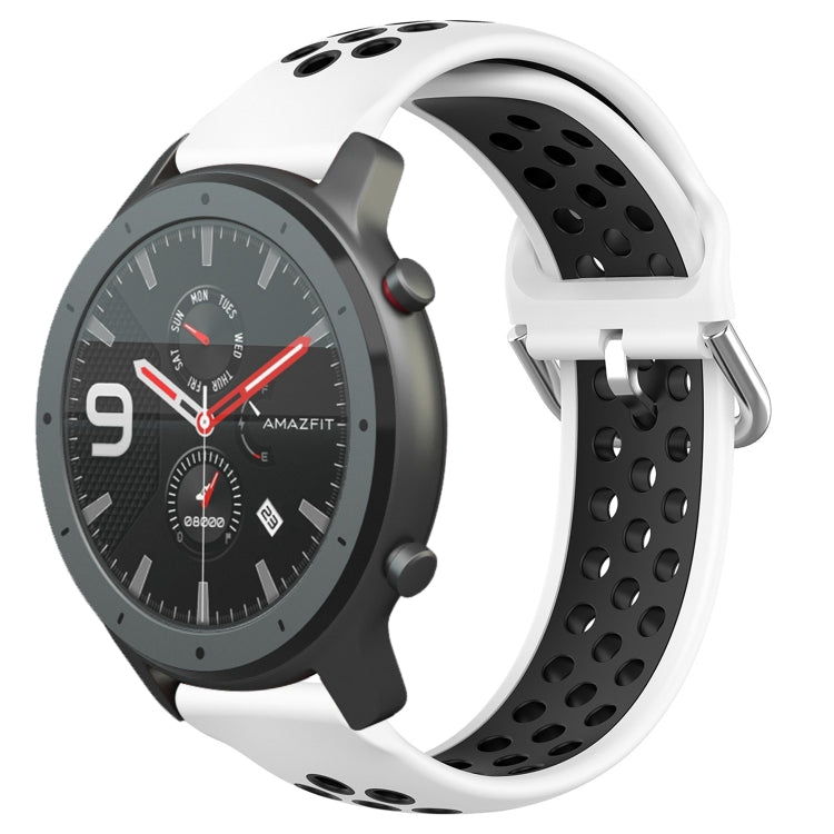 22mm Perforated Breathable Sports Silicone Watch Band, For Amazfit 3, For Amazfit GTR 47mm