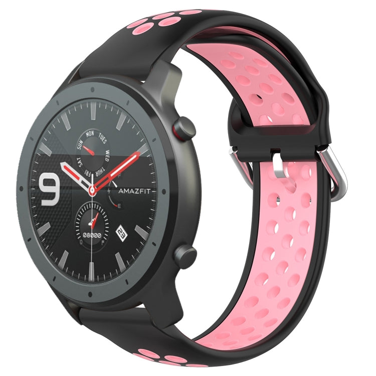 22mm Perforated Breathable Sports Silicone Watch Band, For Amazfit 3, For Amazfit GTR 47mm