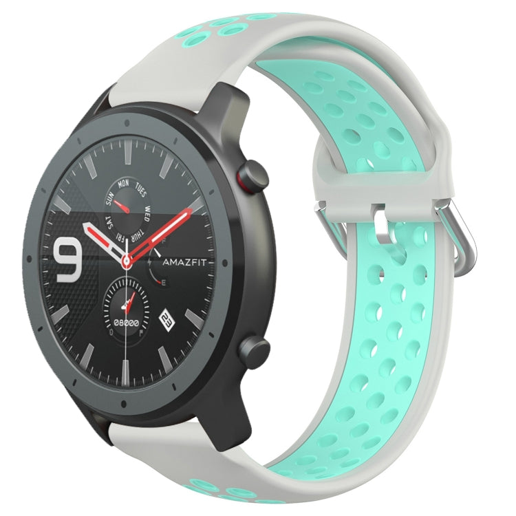 22mm Perforated Breathable Sports Silicone Watch Band, For Amazfit 3, For Amazfit GTR 47mm