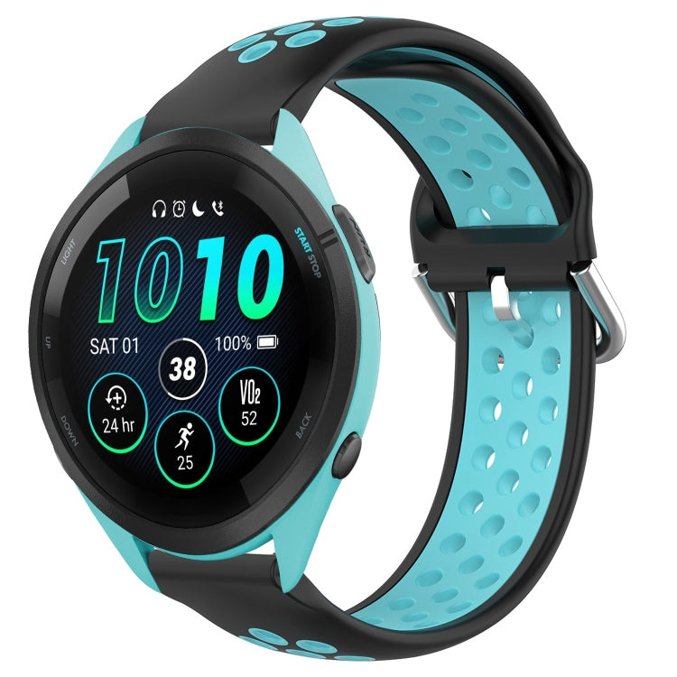 22mm Perforated Breathable Sports Silicone Watch Band, For Garmin Forerunner 265, For Garmin Forerunner 255, For Garmin Forerunner 255 Music