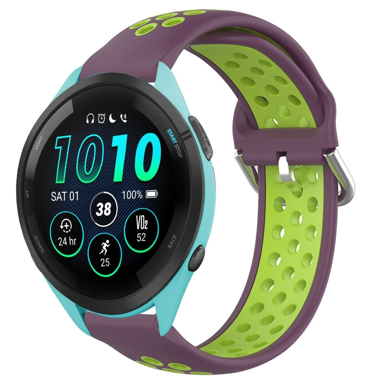 22mm Perforated Breathable Sports Silicone Watch Band, For Garmin Forerunner 265, For Garmin Forerunner 255, For Garmin Forerunner 255 Music