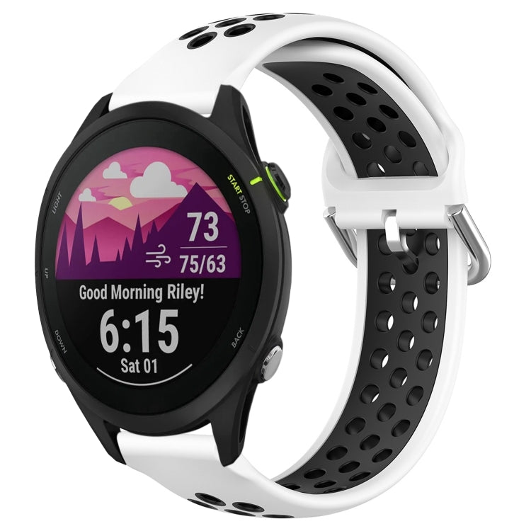 22mm Perforated Breathable Sports Silicone Watch Band, For Garmin Forerunner 265, For Garmin Forerunner 255, For Garmin Forerunner 255 Music