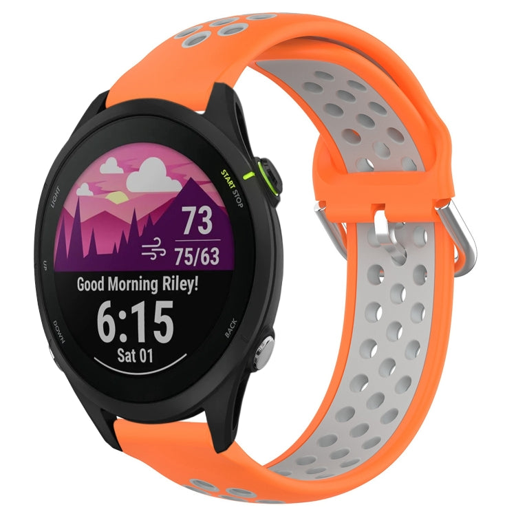 22mm Perforated Breathable Sports Silicone Watch Band, For Garmin Forerunner 265, For Garmin Forerunner 255, For Garmin Forerunner 255 Music