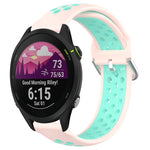 22mm Perforated Breathable Sports Silicone Watch Band, For Garmin Forerunner 265, For Garmin Forerunner 255, For Garmin Forerunner 255 Music
