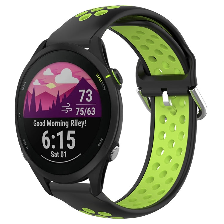 22mm Perforated Breathable Sports Silicone Watch Band, For Garmin Forerunner 265, For Garmin Forerunner 255, For Garmin Forerunner 255 Music