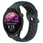 22mm Perforated Breathable Sports Silicone Watch Band, For Garmin Forerunner 265, For Garmin Forerunner 255, For Garmin Forerunner 255 Music