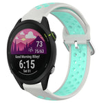 22mm Perforated Breathable Sports Silicone Watch Band, For Garmin Forerunner 265, For Garmin Forerunner 255, For Garmin Forerunner 255 Music