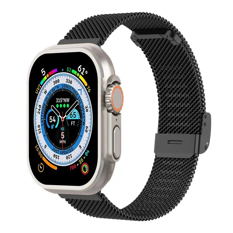ミラノメタルスチールメッシュ一体型バックルウォッチバンド、Apple Watch Series 8&7 41mm用、Apple Watch Ultra 49mm / Series 8&7 45mm用