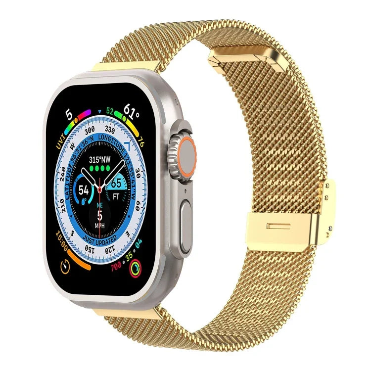 ミラノメタルスチールメッシュ一体型バックルウォッチバンド、Apple Watch Series 8&7 41mm用、Apple Watch Ultra 49mm / Series 8&7 45mm用