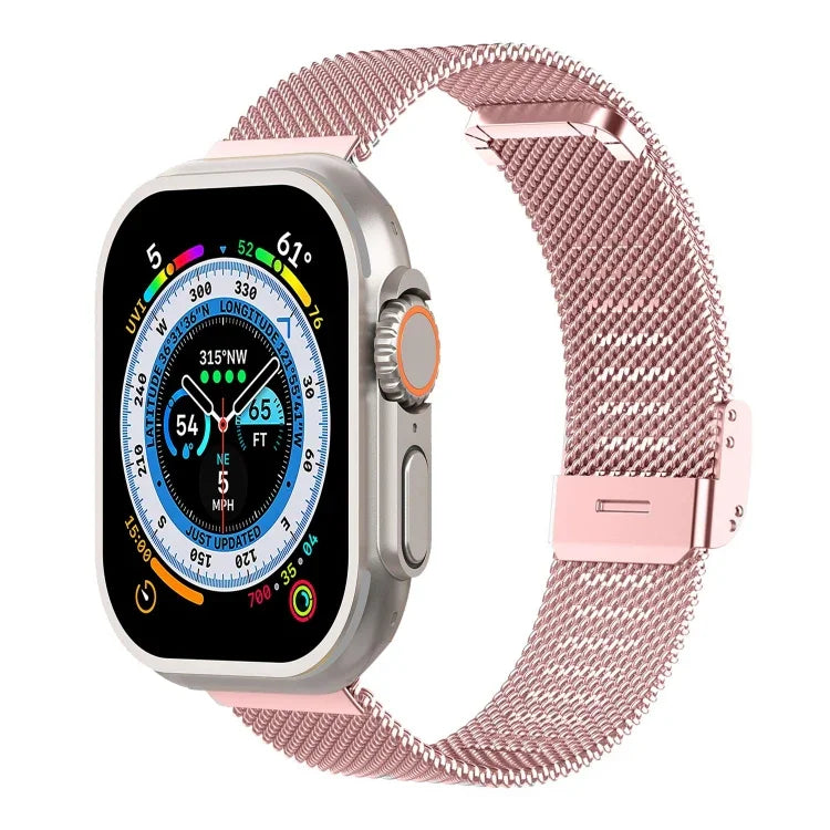 ミラノメタルスチールメッシュ一体型バックルウォッチバンド、Apple Watch Series 8&7 41mm用、Apple Watch Ultra 49mm / Series 8&7 45mm用